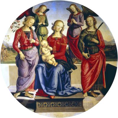 Pietro Perugino – Virgin and Child between St Catherine and St Rose